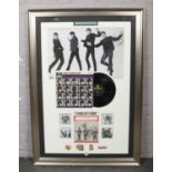 Autographs; The Beatles A Hard Day's Night framed display, with all four autographs and