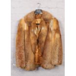 J Teff Fox fur three quarter length coat