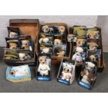 Three boxes of Compare the Meerkat. com Meerkat soft toys, Limited Editions Oleg as BB-8,