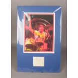 A Keith Moon autograph, The Who, display.