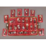 A tray of 25 Del Prado metal soldiers, all boxed.