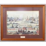 L. S. Lowry framed print, Industrial landscape 1950