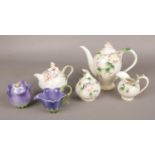 A collection of Franz porcelain, to include coffee pot with matching cream jug and sucrier, teapot