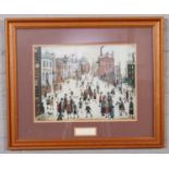 L.S. Lowry framed print, A Village Square