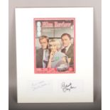 The Man from U.N.C.L.E. One Spy Too Many display, autographed by David McCallum and Robert Vaughn.