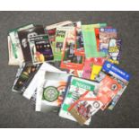 A box of ephemera, mainly football programmes, to include Celtic and other Scottish teams, England