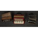 A collection of squeeze boxes, Little Lord Fauntleroy, Hohner examples