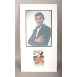 A James Bond George Lazenby autographed display.