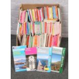 A box of Ordnance survey & walking maps, Dartmoor Explorer OL28, Peak District Tourist map, North