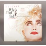 An autographed Madonna Who's That Girl LP record.