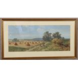 J. L. Morley (British 19th century), gilt framed watercolour, rural scene with figures walking by