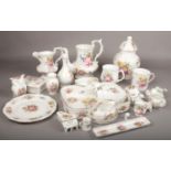A collection of china, Mainly Hammersley decorated in the Howards Sprays design.