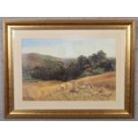 A large gilt framed print, titled A Good Harvest, 50cm x 74cm.