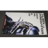 An Alien vs Predator film poster, 210cm long