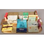 A tray of assorted cigar and cigarette packets, mostly full and including sealed. Benson & Hedges,