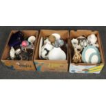 Three boxes of miscellaneous, mainly ceramics Poole, Royal Worcerster, Wedgwood, Priory castings