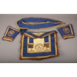 A collection of masonic regalia for Durham lodge.