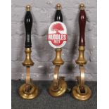 A collection of Beer Pumps Ltd 986 pumps, to include Ruddles Best Country Ale advertising sign