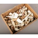 A large quantity of mostly antique clay pipes to include R.A.O.B, Masonic, naval examples etc.