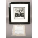 A framed Queen 'I'm going slightly mad' promotional photograph, autographed by Freddie Mercury,