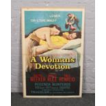 A 1956 USA one sheet advertising poster for A Woman's Devotion. (103cm x 69cm).