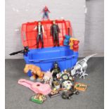 A box of children's toys, to include Lego, Star Wars, How To Train Your Dragon etc.