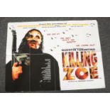 A large Killing Zoe film poster, 76cm x 101cm.