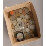 A quantity of British pre decimal coins, to include pre 1947 silver examples etc.