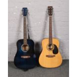 A Westville acoustic guitar, model number 132871, along with an Encore semi-acoustic guitar, model