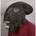 A Xenomorph Alien Halloween mask / helmet with separately articulated inner mouth, operated by air