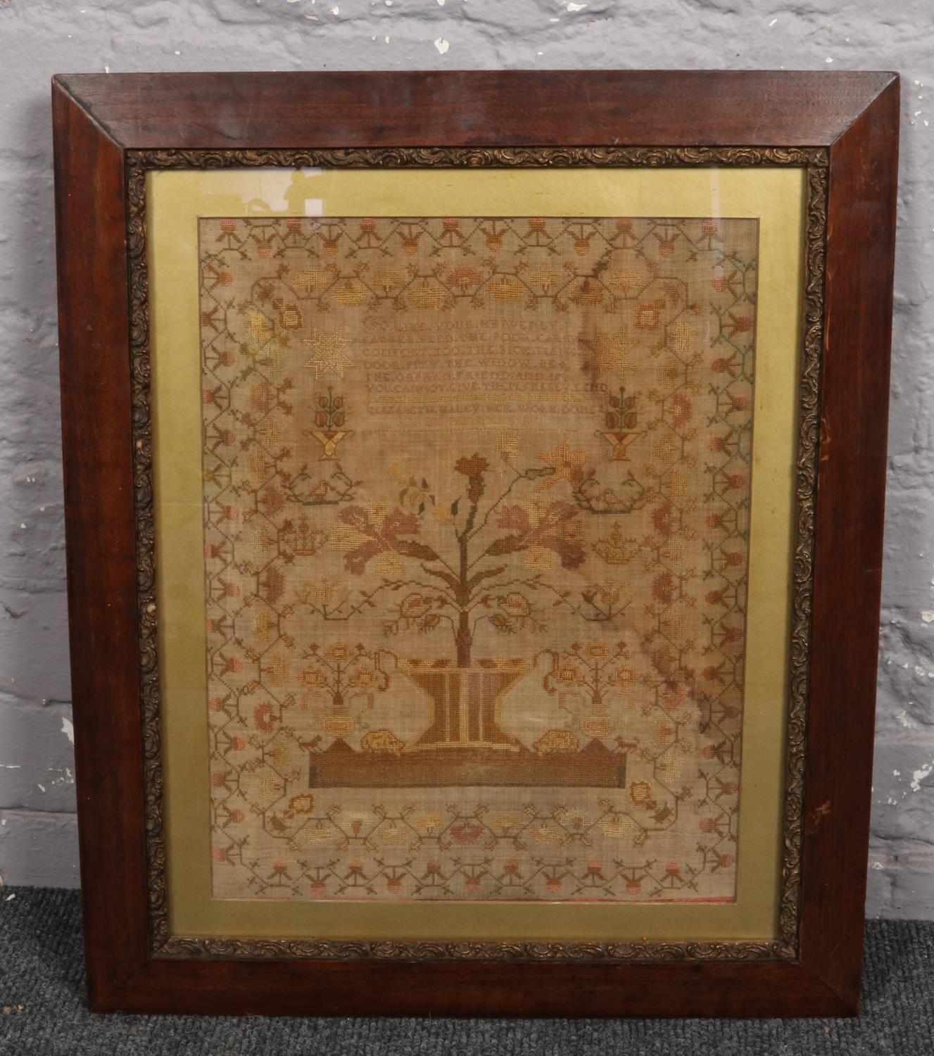 Elizabeth Haley Sampler dated 1813 framed