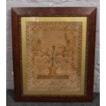 Elizabeth Haley Sampler dated 1813 framed