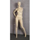 A vintage female shop manikin, 176cm. Provenance; Lathom Hall, Liverpool.