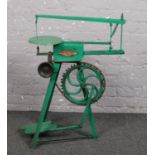 A 1940s Hobbies Gem treadle fret saw.