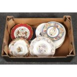 A collection of commemorative cabinet plates, Royal Worcester, Coalport, Spode examples