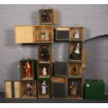 Ex museum display, 11 cased dolls depicting scenes from Victorian and Edwardian life including