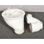 A Twyford's ceramics toilet and pan connector.