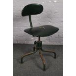 A Vintage Tansad Industrial machinists swivel chair.