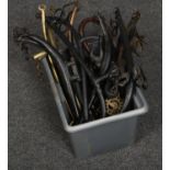 A box of horse tack, mainly Haynes etc