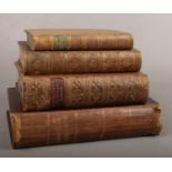 Four 19th century leather bound books. Agricultural Surveyor and Estate Agents handbook, Tom Bright,
