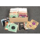 A box of single records, to include mainly Cliff Richard, The Shadows, Jim Reeves etc.