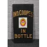 A slate advertising sign for Ind. Coope's India Pale Ale. (64cm x 34.5cm). Chips to edges.