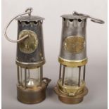 A W. E. Teale & Co No. 4 miners lamp, along with an Eccles Type SL example.