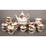 A collection of Royal Albert Old Country Roses bone china tea and dinner wares. (approximately 50