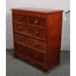 A Victorian mahogany chest of drawers. Previously a splitter.