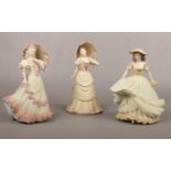 Coalport Fine Porcelain Figures comprising, ' Age of Elegance Tea Dance & Chiswick Walk' examples