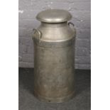 An aluminium milk churn for Northern Dairys, 70cm.