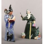 A collection of Royal Doulton, 'Christmas Parcels' HN 2851, ' The Wizard' HN 2877.