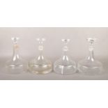 Four Dartington glass decanters by Frank Thrower.