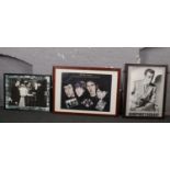 Two framed Beatles prints and one for Humphrey Bogart. Provenance, Lathom Hall, Liverpool.